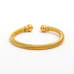Load image into Gallery viewer, Gold Plated Cable Chain Cuff Bracelet

