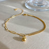 Double Layer Anklet for Women — 18K Gold Plated, Layered Chain, Tarnish-Free