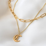 Load image into Gallery viewer, Custom Gothic Letter Initial Necklace - 18K Gold Plated
