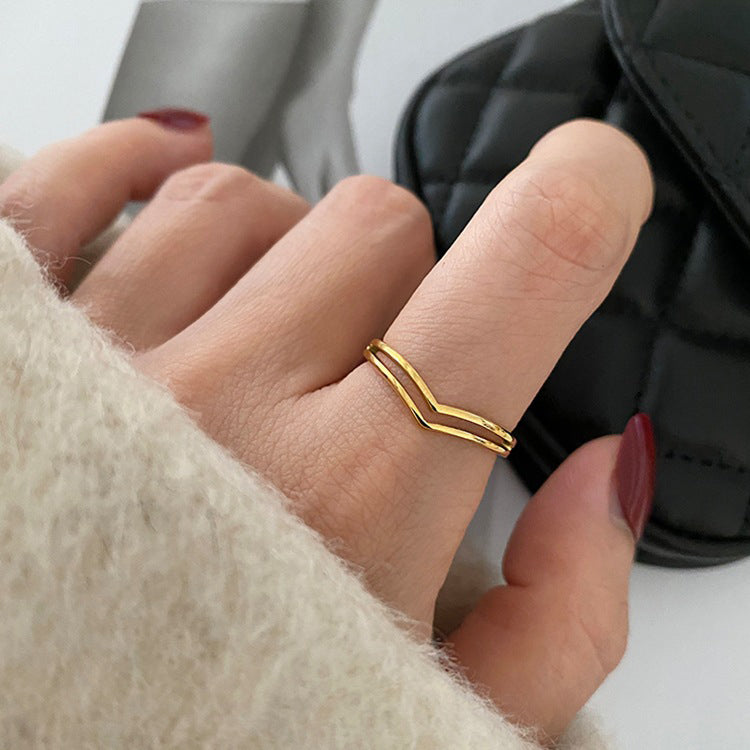 Dainty Gold Plated Stacking Rings