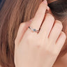 Micro Pave CZ Engagement Ring for Women — 925 Sterling Silver, Cubic Zirconia, Adjustable