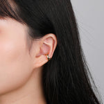 Load image into Gallery viewer, Cross Double-layer Non-Piercing Simple Cuff Earrings - S925 Sterling Silver
