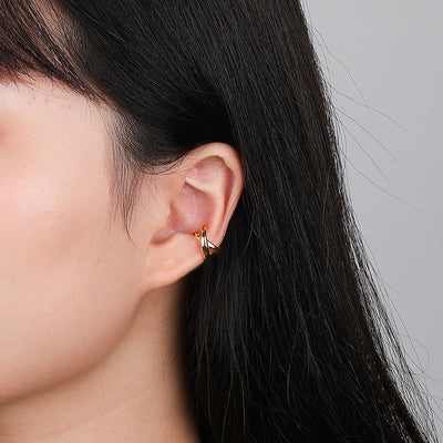 Cross Ear Cuff Earrings for Women — 925 Sterling Silver, No Piercing Needed, Hypoallergenic