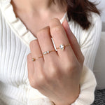 Load image into Gallery viewer, Chic 18K Gold Plated Diamond Stacking Rings