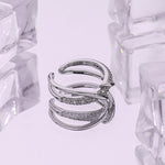 Load image into Gallery viewer, Double Parallel Lines Twisted Rings - 925 Silver Sterling