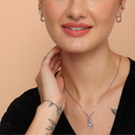 Load image into Gallery viewer, Pink Tourmaline Necklace with Infinity Design in 925 Sterling Silver
