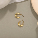 Load image into Gallery viewer, 18K Gold Plated Hoop Earrings 925 Silver - 15mm