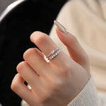 Load image into Gallery viewer, 925 Sterling Silver Round Zircon Rings
