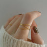 Triple Wire Wrap Ring for Women — 18K Gold Plated, 925 Sterling Silver, Engagement Style