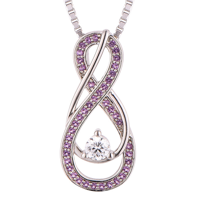 Alexandrite Lavender Birthstone Necklace in 925 Silver