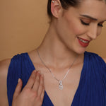 Load image into Gallery viewer, Pink Tourmaline Necklace with Infinity Design in 925 Sterling Silver
