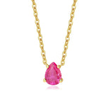 Load image into Gallery viewer, Ruby Water Drop Pendant Necklace