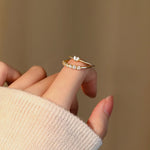 Load image into Gallery viewer, 925 Sterling Silver Round Zircon - White Marquise Rings

