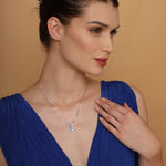 Load image into Gallery viewer, September Birthstone Necklace - Sapphire Blue Infinity Necklace
