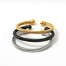 Cable Chain Cuff Bracelet for Women — 18K Gold Plated, Open Cuff, Adjustable