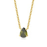 Peridot Pendant Necklace for Women — Green Peridot Teardrop, 925 Sterling Silver