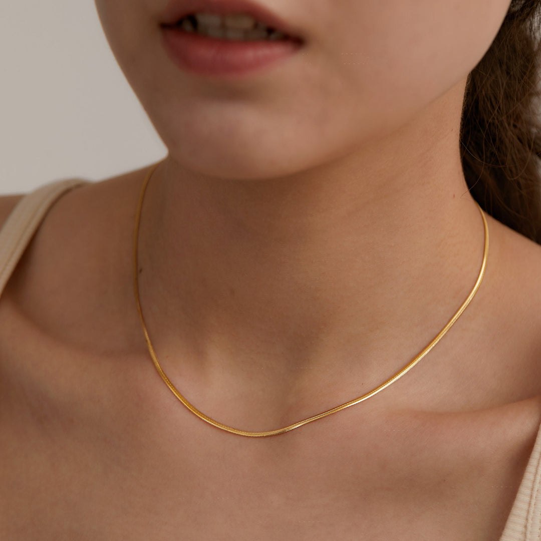 Layered Gold Plated Choker Necklace