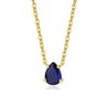 Sapphire Pendant Necklace for Women — Blue Sapphire Teardrop, 925 Sterling Silver
