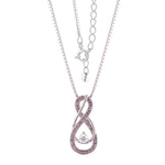 Load image into Gallery viewer, Alexandrite Lavender Infinity Birthstone Necklace Silver  - June Gemstone
