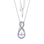 Load image into Gallery viewer, Blue Aquamarine Infinity Birthstone Necklace - March Gemstone
