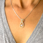 Load image into Gallery viewer, Birthstone Necklace: Topaz Yellow, Sterling Silver