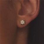 Load image into Gallery viewer, 925 Sterling Silver Zirconia Round Studs Earrings