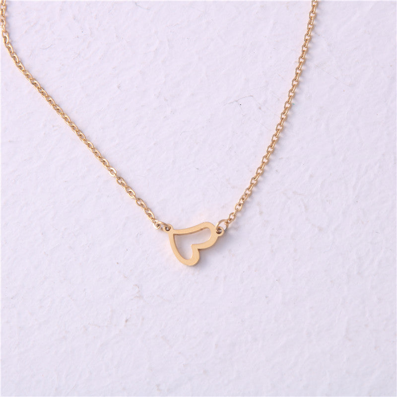 Fashionable Initial & Love Pendant Necklace