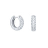 Diamond-Cut Huggie Hoop Earrings for Women — 925 Sterling Silver, Hypoallergenic
