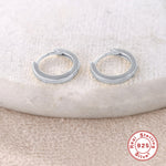 Load image into Gallery viewer, 925 Sterling Silver Simple Hoop Earrings in Classic Silver