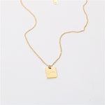 Load image into Gallery viewer, Trendy Gold-Filled Rectangle Necklace with Love Letter Pendant
