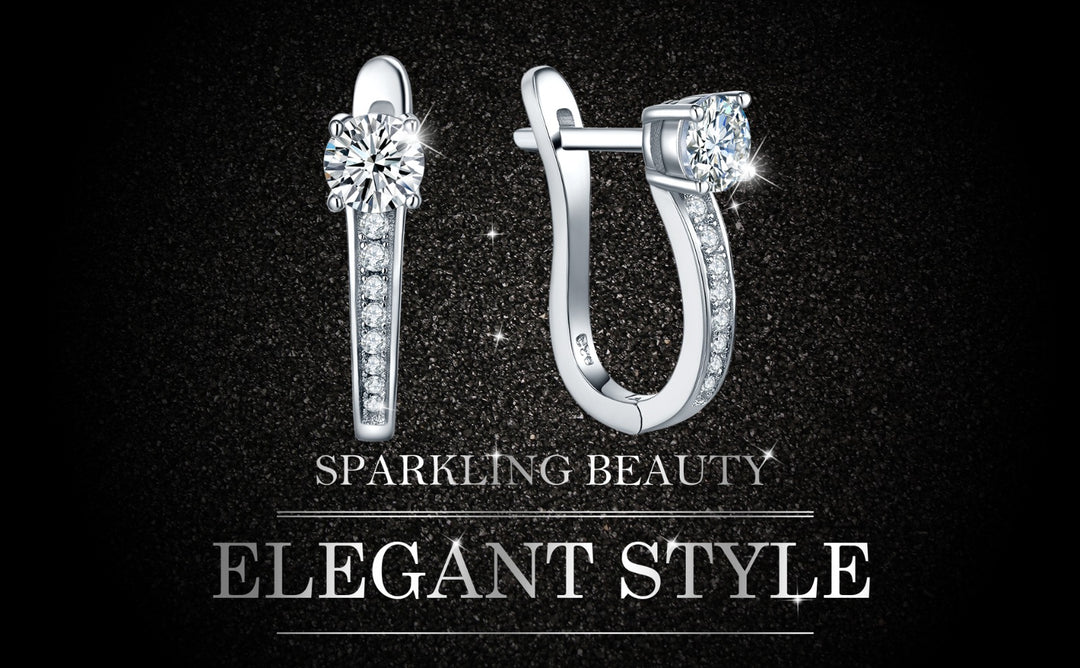 Moissanite Earrings for Women 925 Sterling Silver