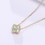 Load image into Gallery viewer, Dainty Birthstone Clover Necklace - S925 Silver
