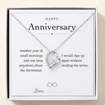 Load image into Gallery viewer, Happy Anniversary gift message card included free with the necklace

