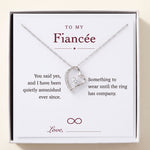 Load image into Gallery viewer, To My Fiancée gift message card included free with the necklace
