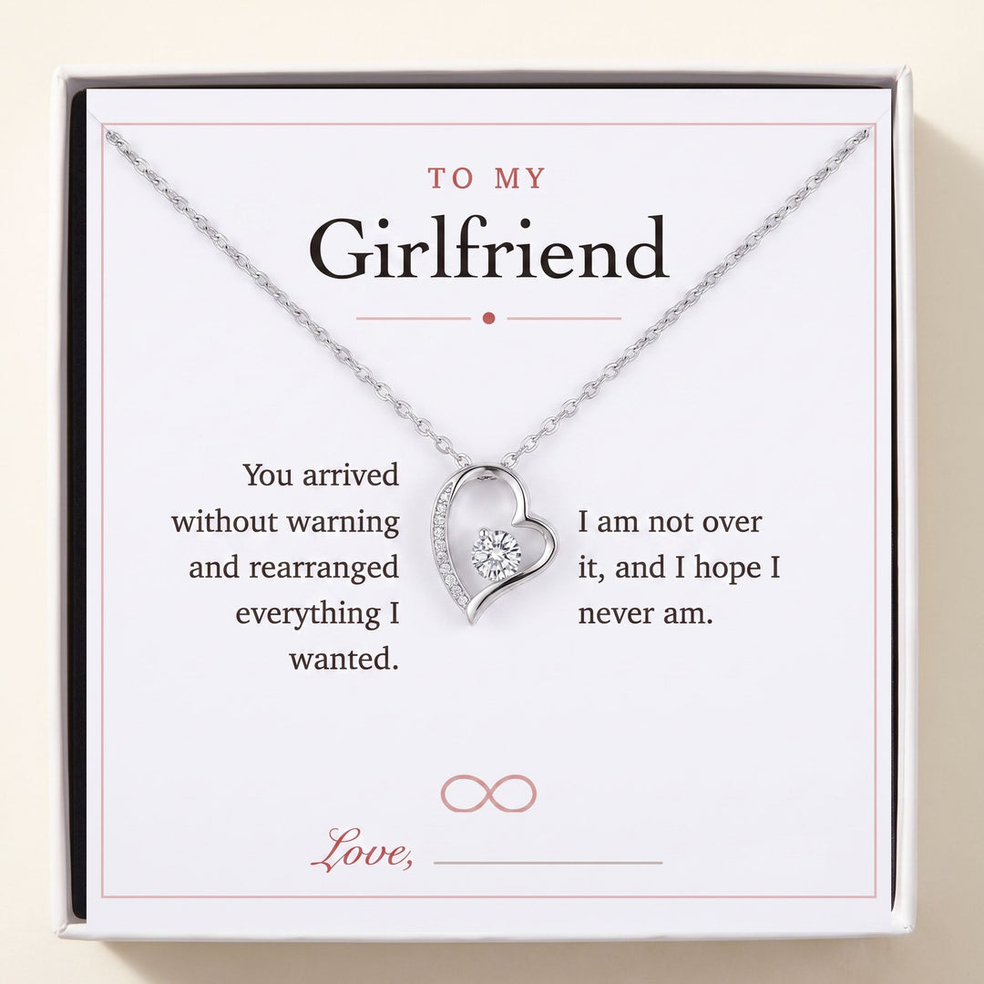 To My Girlfriend gift message card included free with the necklace