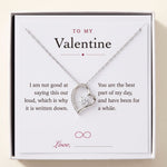 Load image into Gallery viewer, To My Valentine gift message card included free with the necklace
