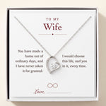 Load image into Gallery viewer, To My Wife gift message card included free with the necklace
