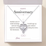 Load image into Gallery viewer, Happy Anniversary gift message card included free with the necklace
