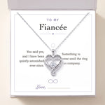 Load image into Gallery viewer, To My Fiancée gift message card included free with the necklace
