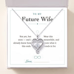 Load image into Gallery viewer, To My Future Wife gift message card included free with the necklace
