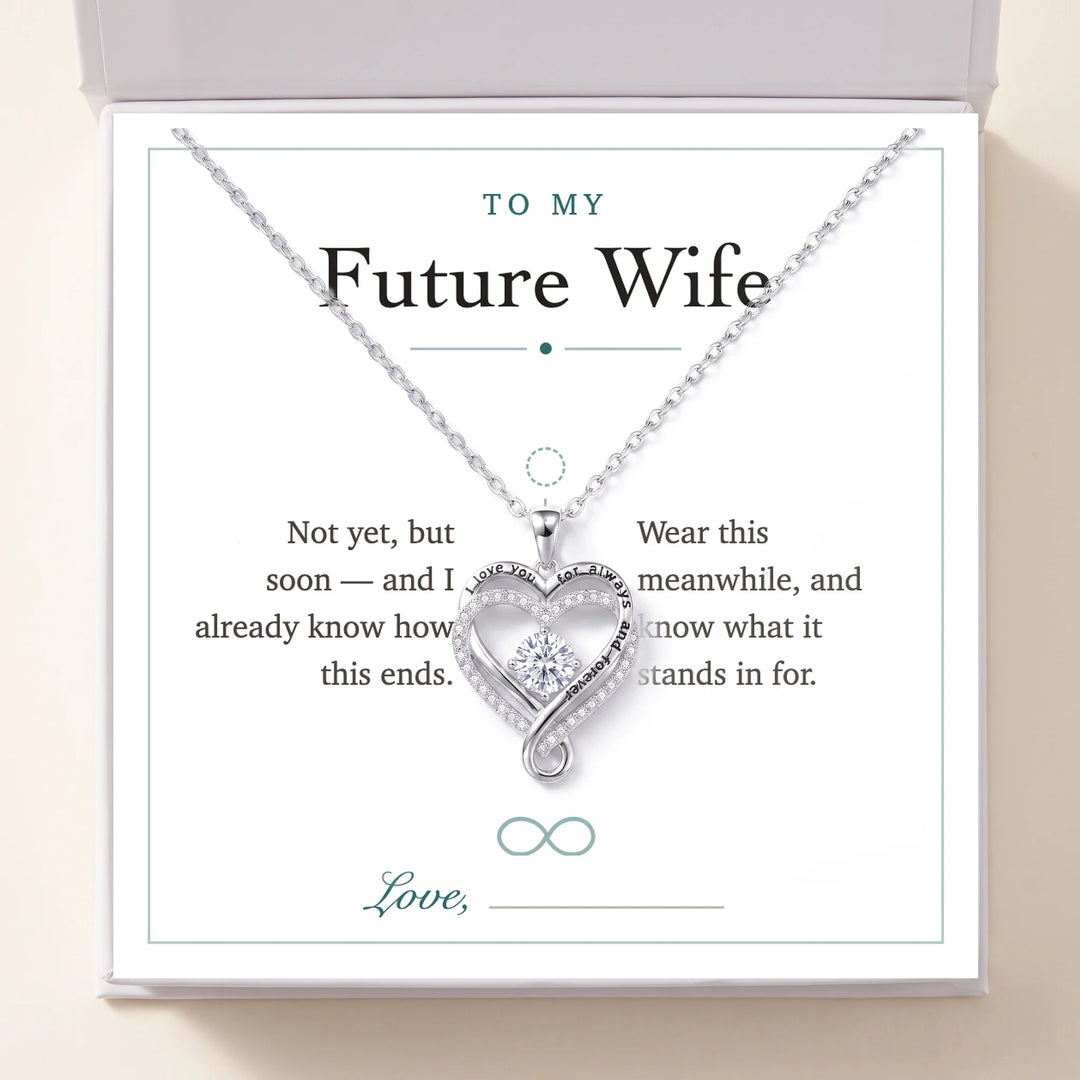 To My Future Wife gift message card included free with the necklace