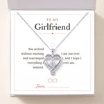 Load image into Gallery viewer, To My Girlfriend gift message card included free with the necklace
