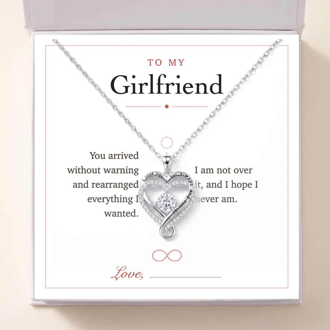 To My Girlfriend gift message card included free with the necklace