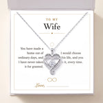 Load image into Gallery viewer, To My Wife gift message card included free with the necklace
