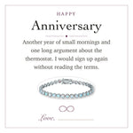 Lade Bild in die Galerieansicht, Happy Anniversary gift message card included free with the bracelet
