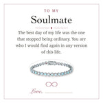 Lade Bild in die Galerieansicht, To My Soulmate gift message card included free with the bracelet
