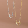 Circle Heart Necklace for Women — 18K Gold Plated, Dainty Layering Necklace
