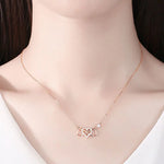 Load image into Gallery viewer, 925 Sterling Silver Micro Pave Heart Infinity Pendant Necklace