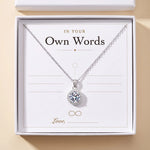 Load image into Gallery viewer, No message card (blank, write your own) gift message card included free with the Round Halo Pendant Necklace, gift boxed
