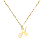 Load image into Gallery viewer, 18K Gold Heart Initial Necklace
